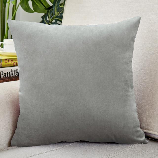 16x16 Grey Velvet Pillow Cover