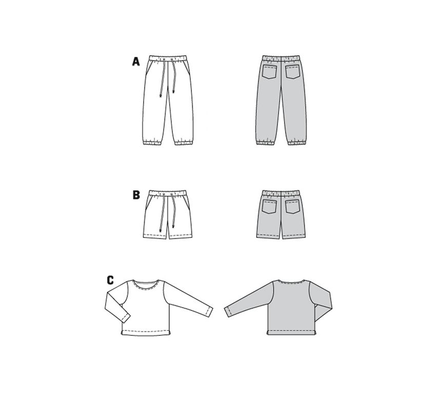 Burda Pattern 9261 Child Sportswear