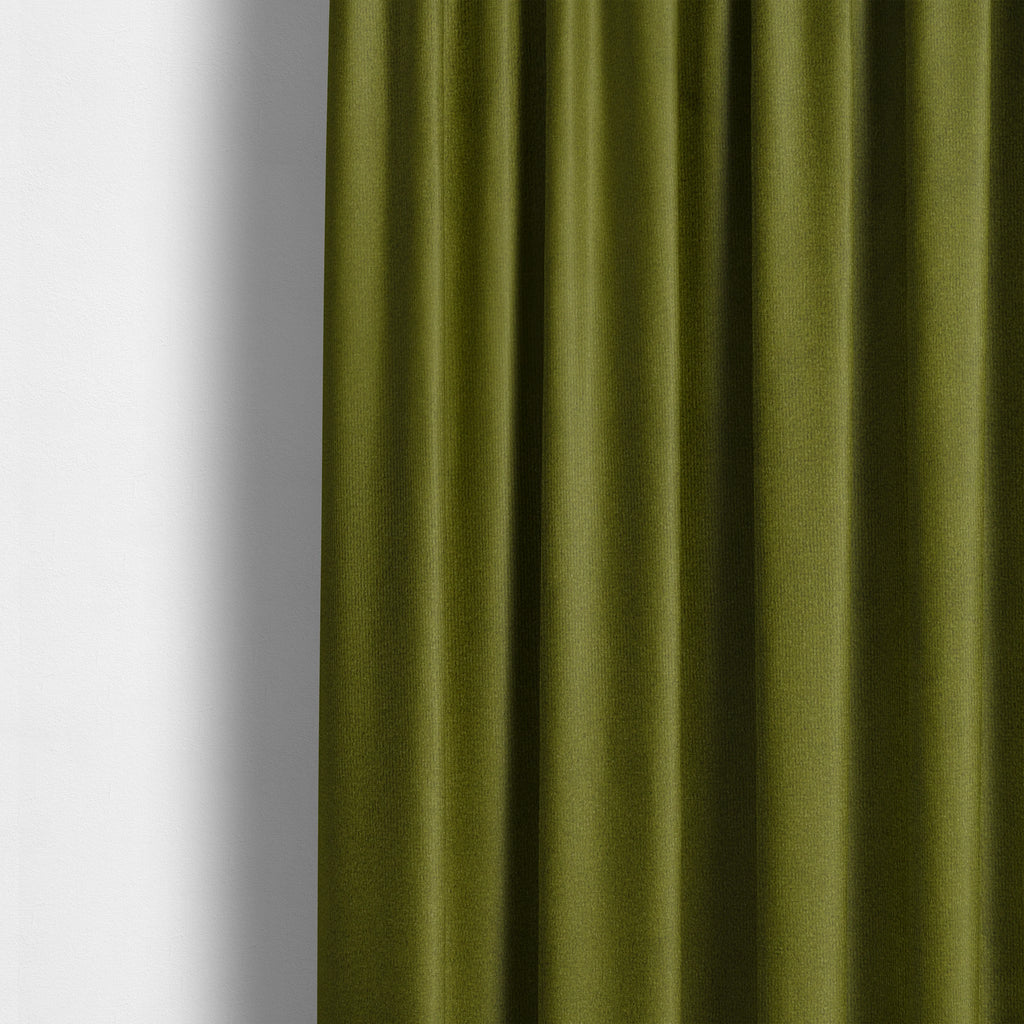 Norfolk Soft Velour Material Green Colour Upholstery Fabric CTR-1780 - Made To Measure Curtains