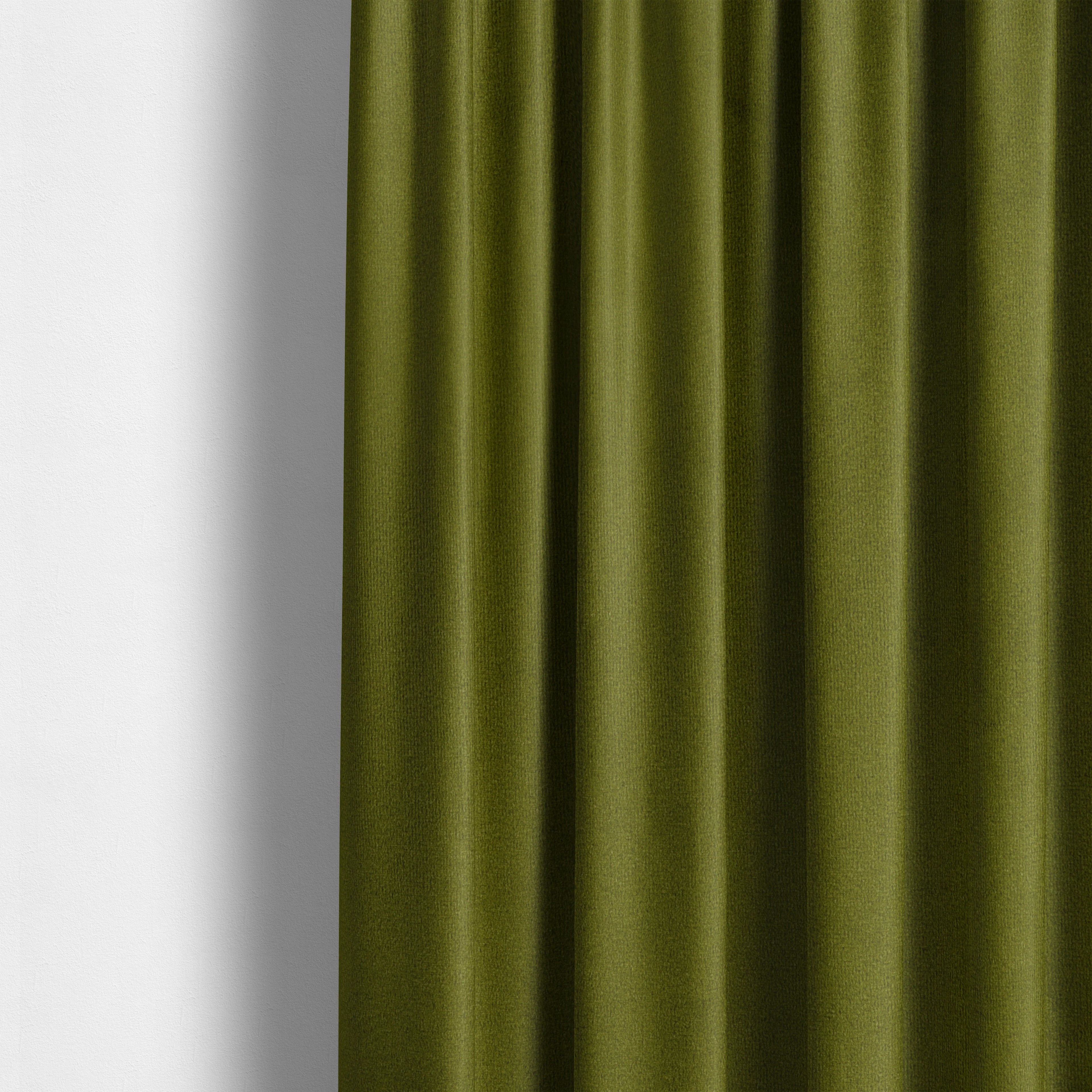 Norfolk Soft Velour Material Green Colour Upholstery Fabric CTR-1780 - Made To Measure Curtains