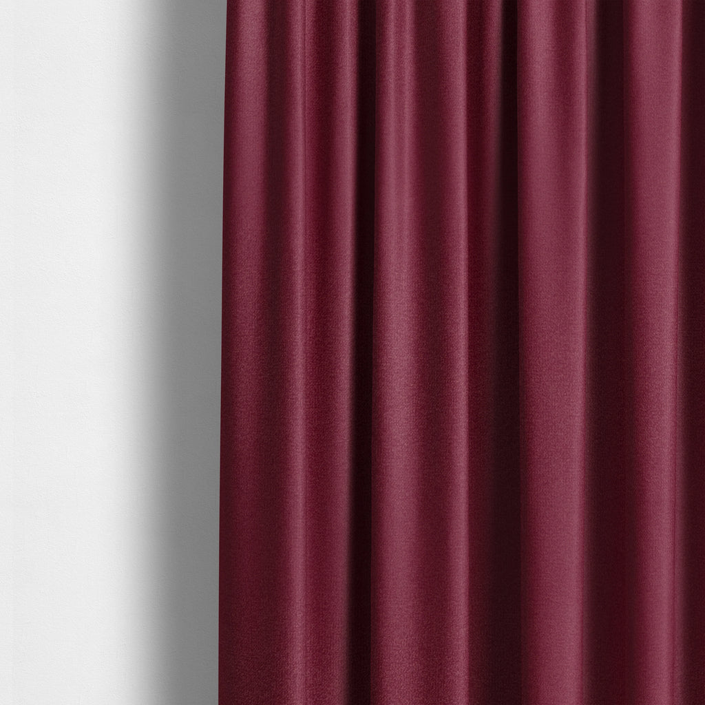 Norfolk Soft Velour Material Red Colour Upholstery Fabric CTR-1783 - Made To Measure Curtains