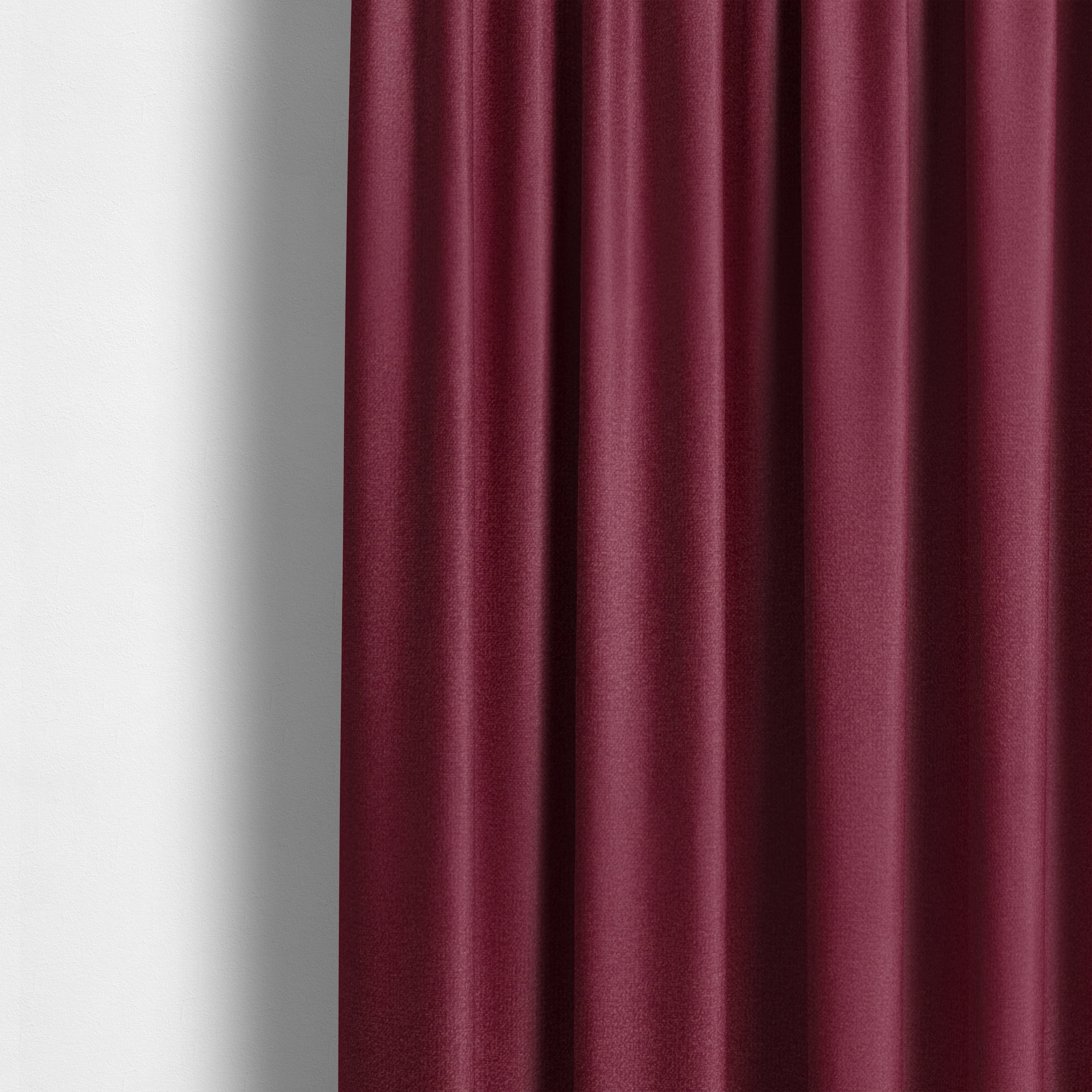 Norfolk Soft Velour Material Red Colour Upholstery Fabric CTR-1783 - Made To Measure Curtains
