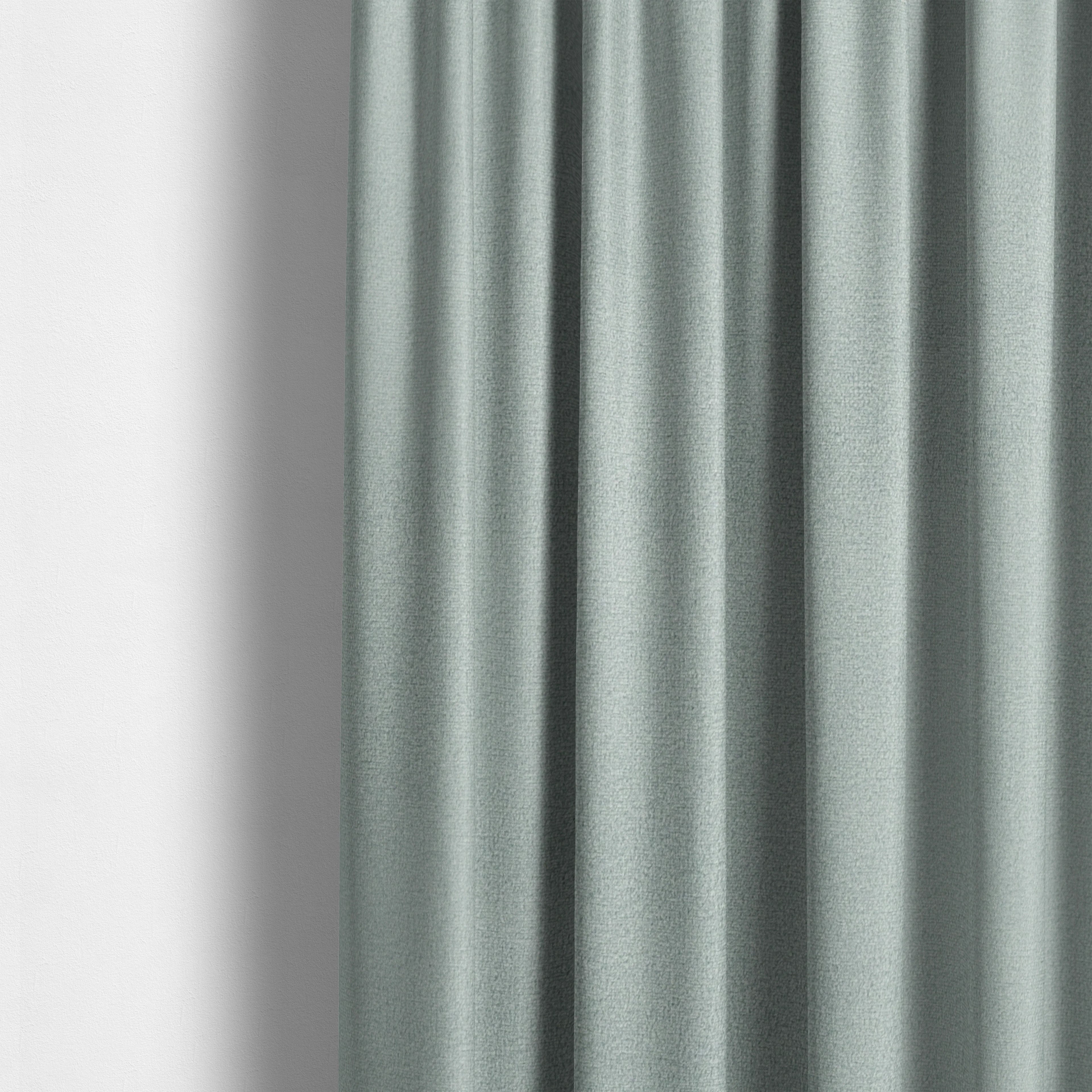 Norfolk Soft Velour Material Silver Colour Upholstery Fabric CTR-1786 - Made To Measure Curtains