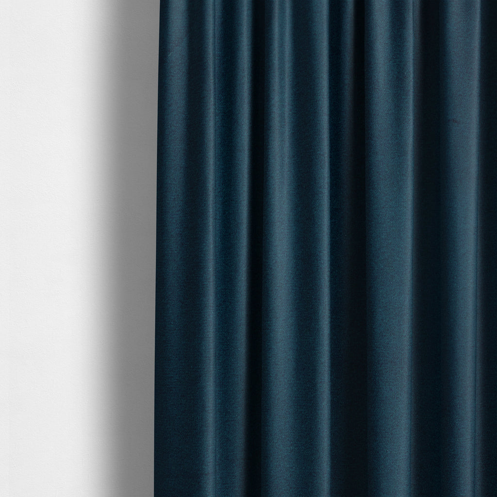 Norfolk Soft Velour Material Navy Blue Colour Upholstery Fabric CTR-1787 - Made To Measure Curtains