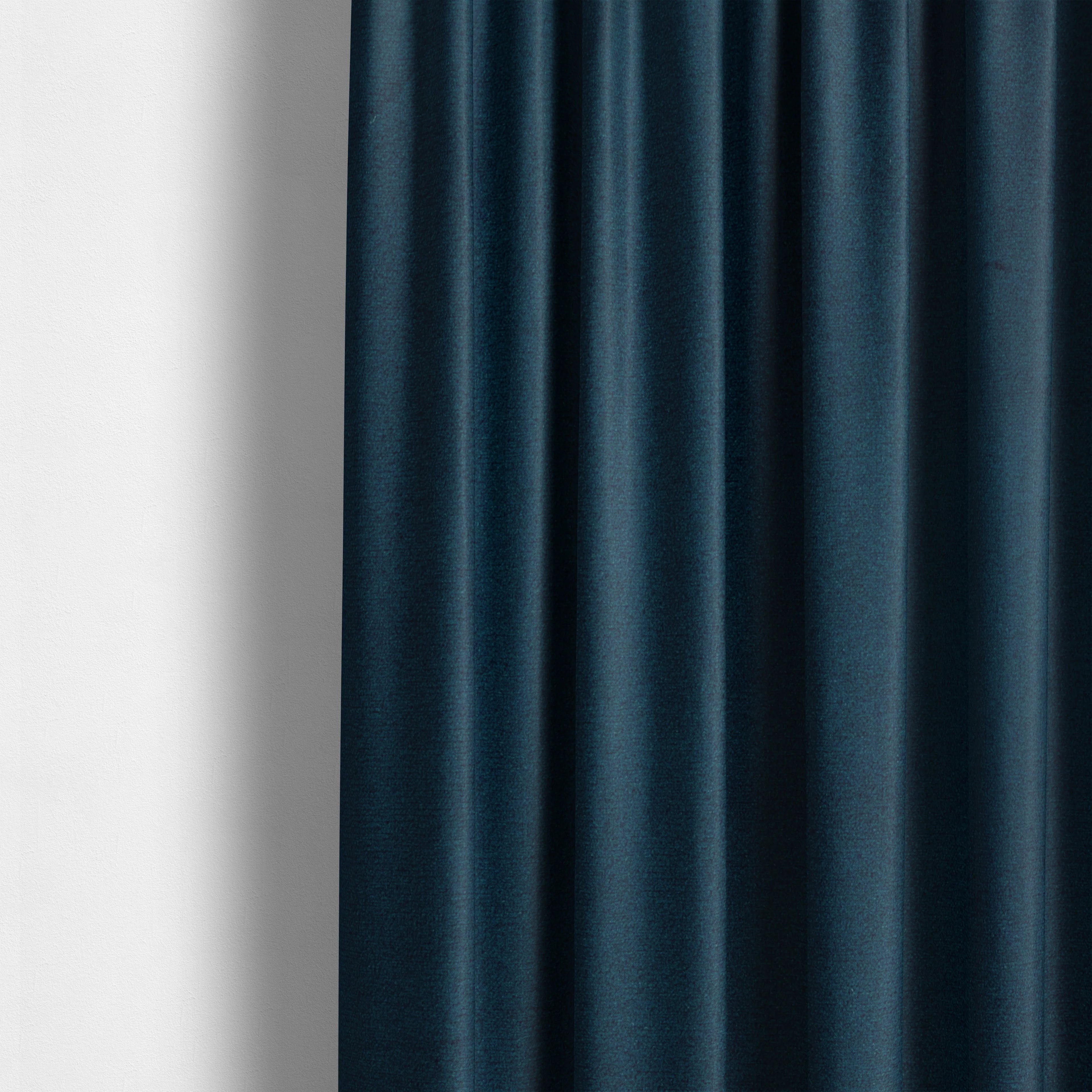 Norfolk Soft Velour Material Navy Blue Colour Upholstery Fabric CTR-1787 - Made To Measure Curtains