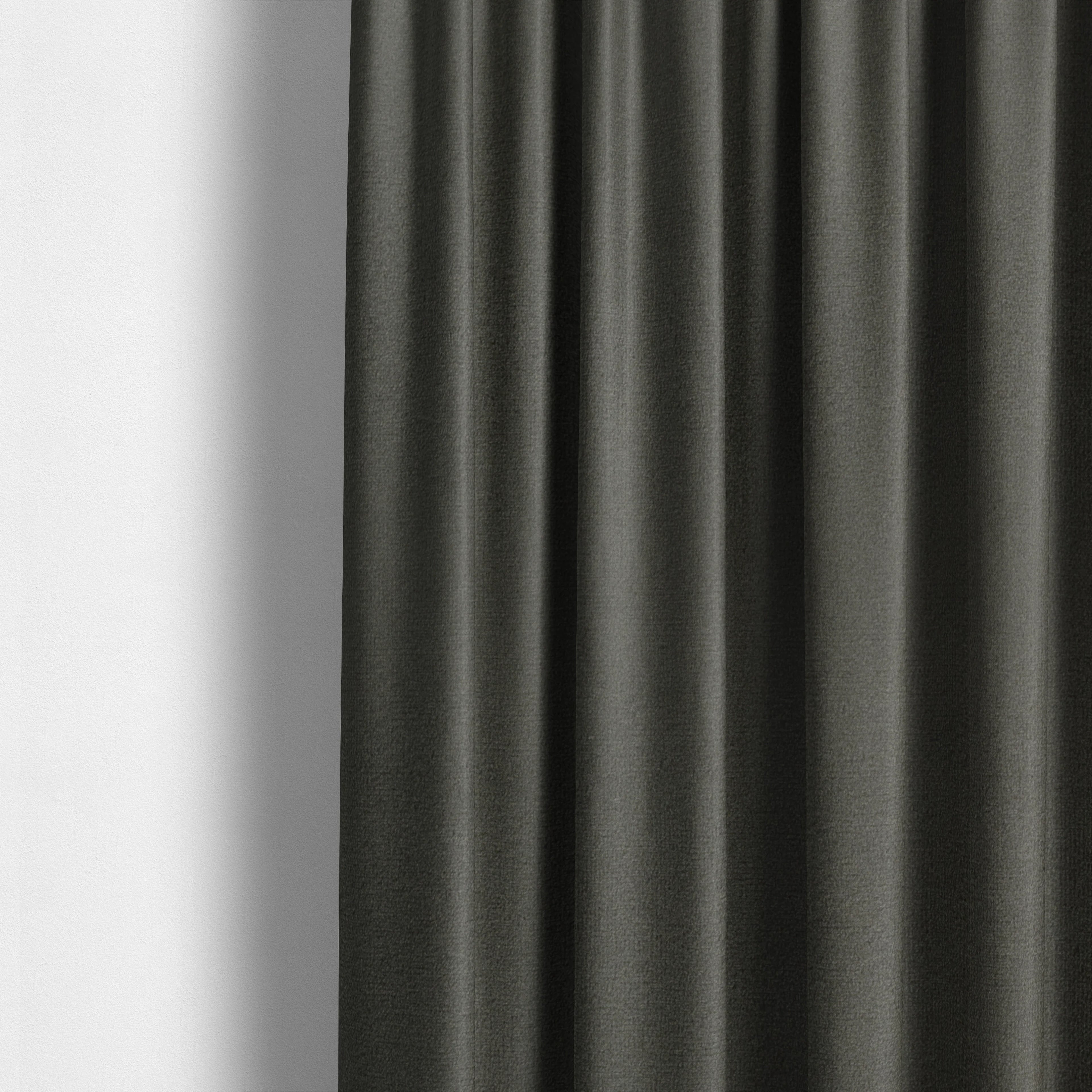 Norfolk Soft Velour Material Pebble Grey Colour Upholstery Fabric CTR-1789 - Made To Measure Curtains