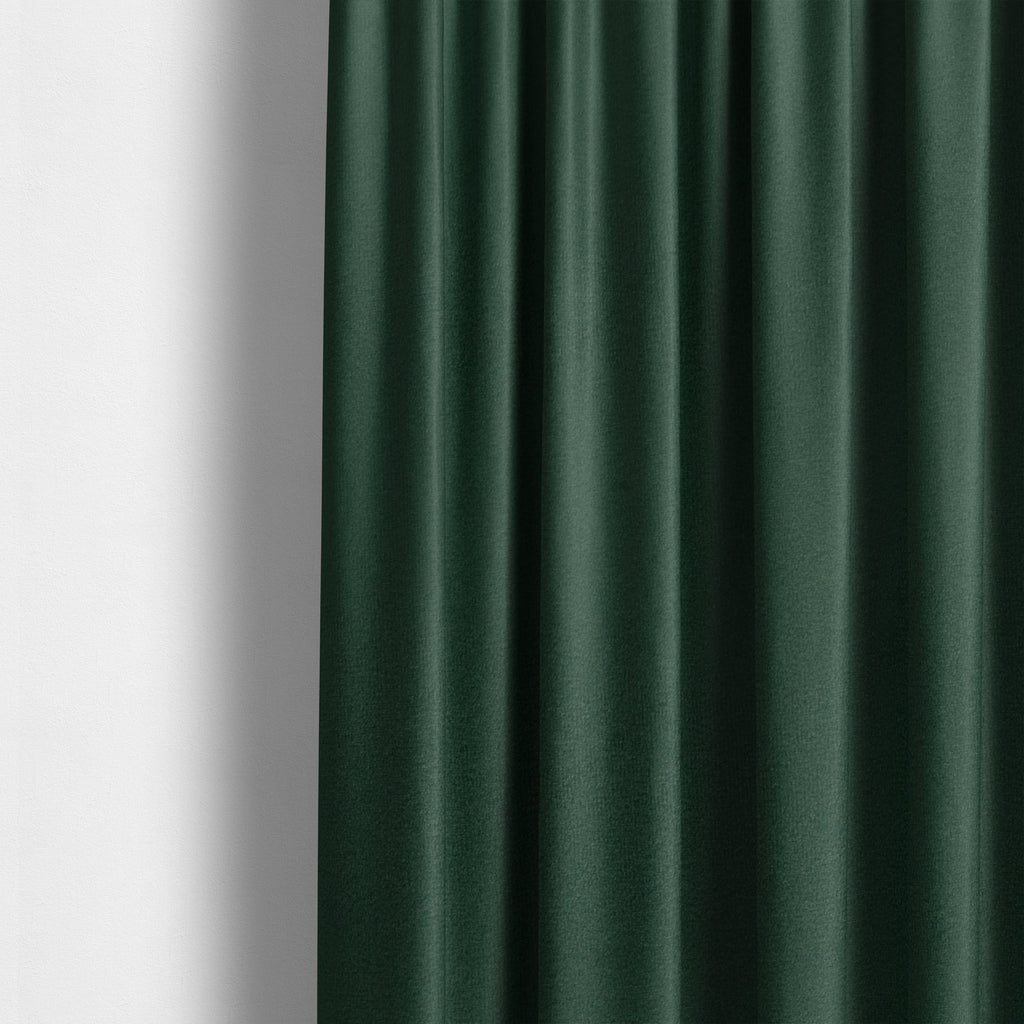 Norfolk Soft Velour Material Pine Green Colour Upholstery Fabric CTR-1790 - Made To Measure Curtains