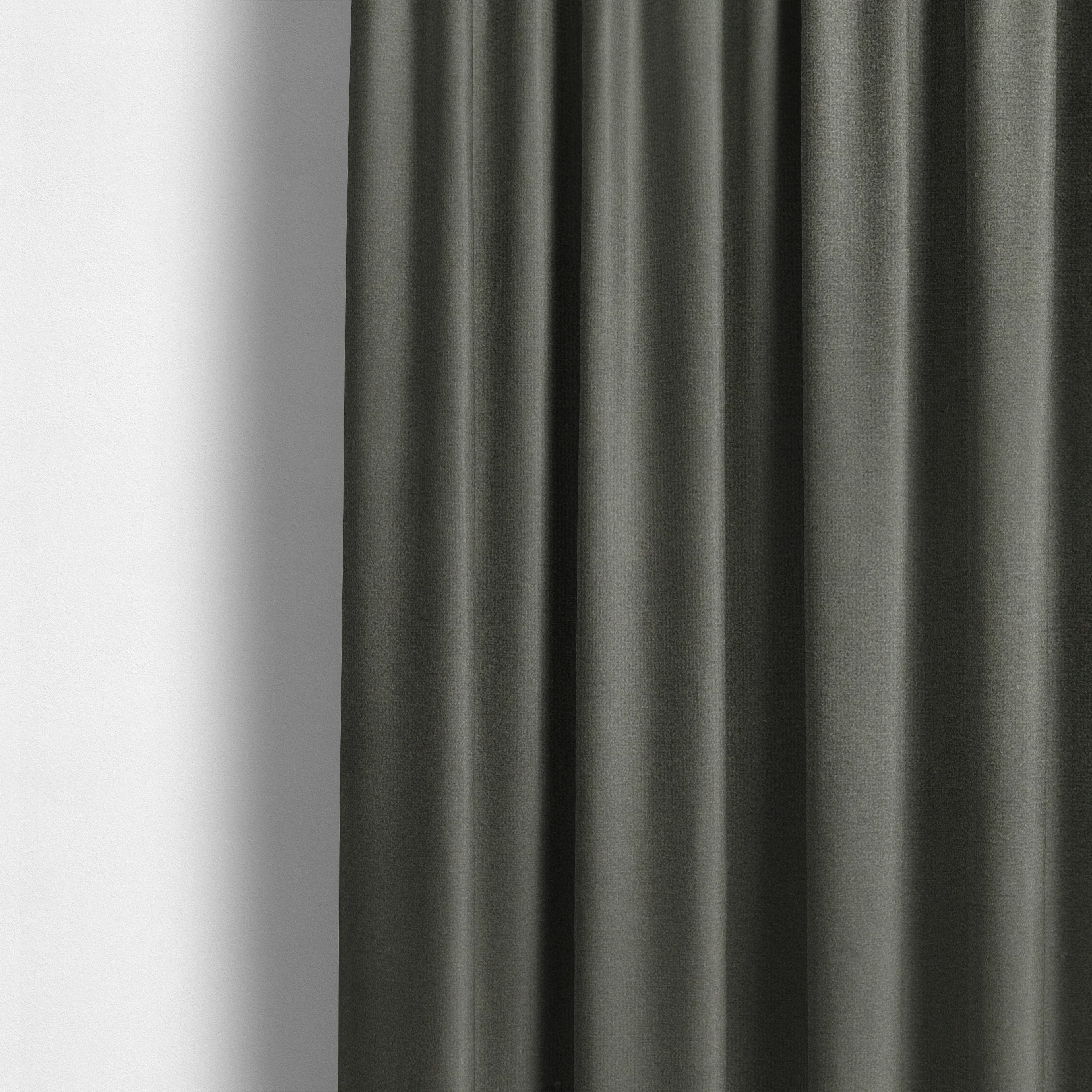 Norfolk Soft Velour Material Charcoal Grey Colour Upholstery Fabric CTR-1794 - Made To Measure Curtains