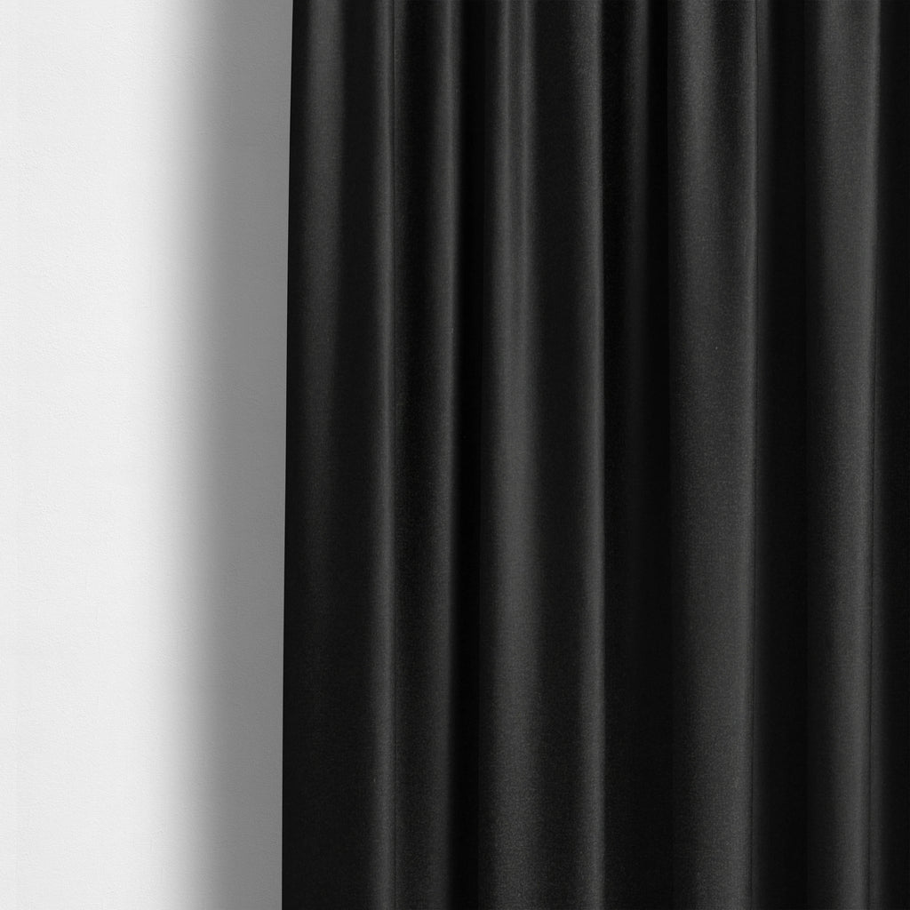 Norfolk Soft Velour Material Black Colour Upholstery Fabric CTR-1795 - Made To Measure Curtains