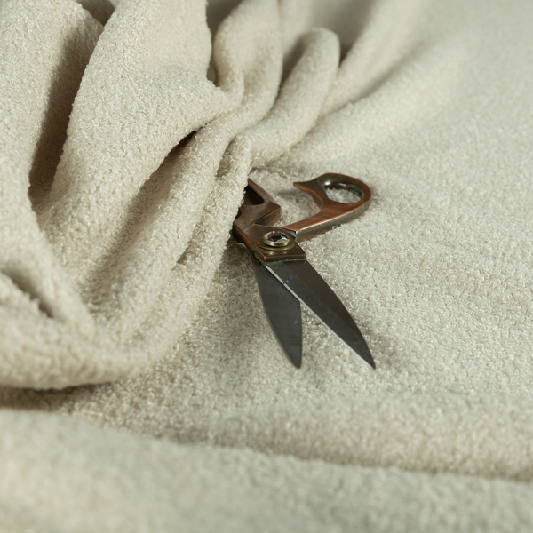 Ivory Boucle Recycled PET Material Cream Colour Upholstery Fabric CTR-1840 - Made To Measure Curtains