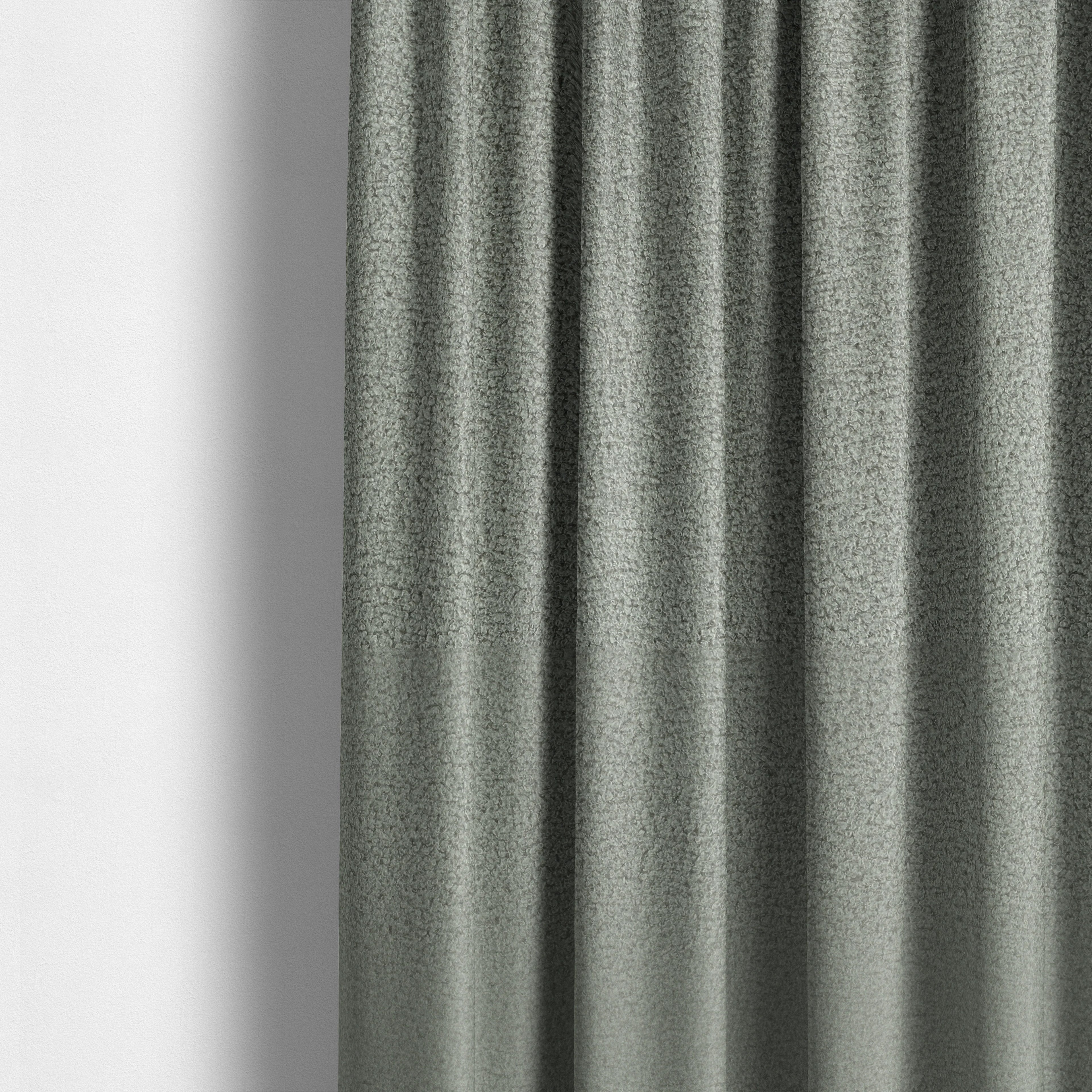 Ivory Boucle Recycled PET Material Silver Colour Upholstery Fabric CTR-1843 - Made To Measure Curtains