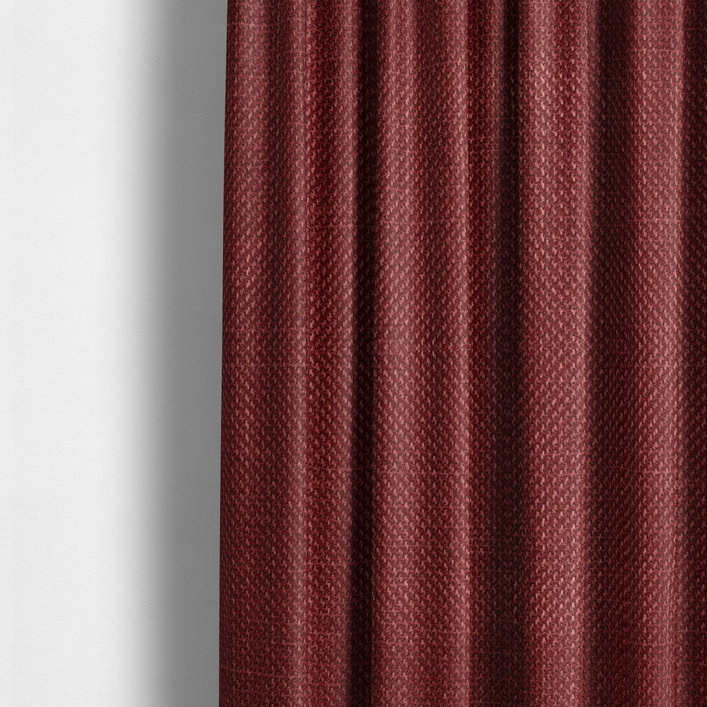 Narvik Weave Textured Water Repellent Treated Material Red Colour Upholstery Fabric CTR-2110 - Made To Measure Curtains