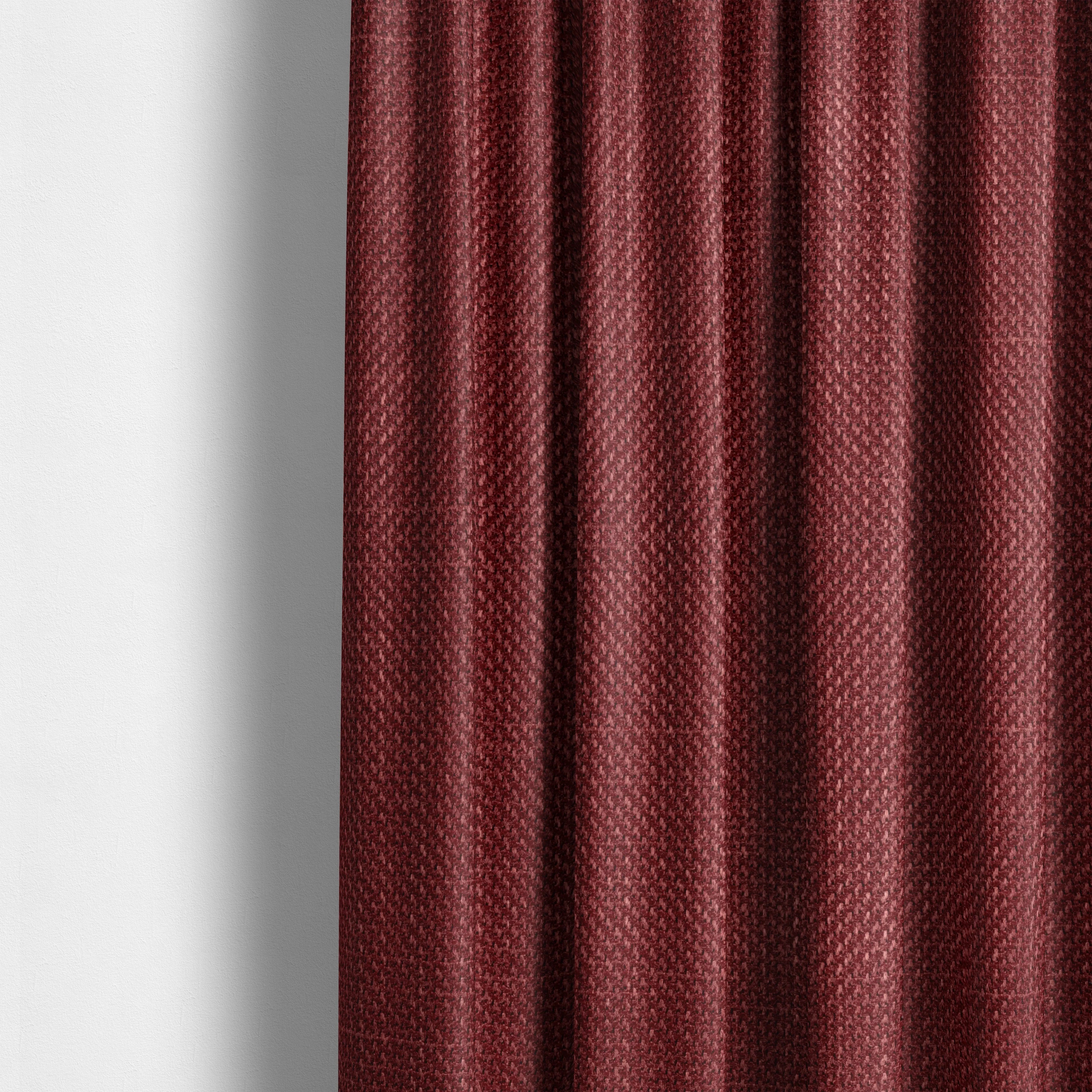Narvik Weave Textured Water Repellent Treated Material Red Colour Upholstery Fabric CTR-2110 - Made To Measure Curtains