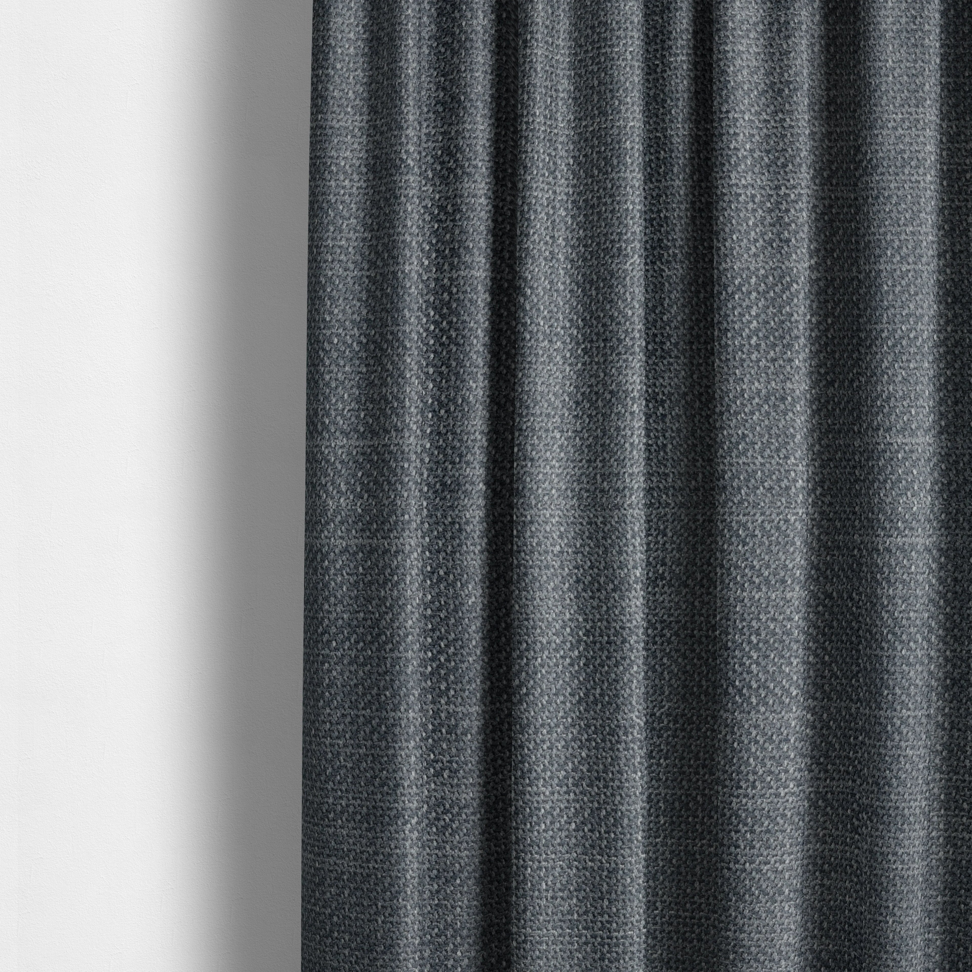 Narvik Weave Textured Water Repellent Treated Material Grey Charcoal Colour Upholstery Fabric CTR-2120 - Made To Measure Curtains