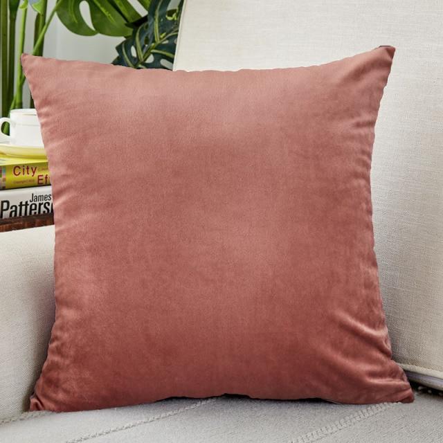 18x18 Salmon Velvet Pillow Covers