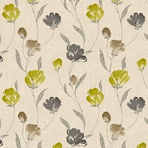 Harmony Lime FR Satin Weave Curtaining